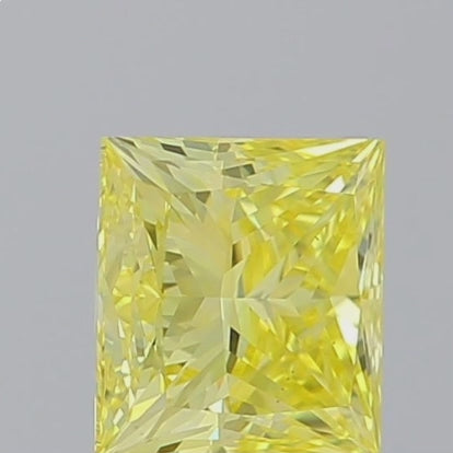 1.50 CT Princess Cut Yellow Lab Grown Diamond For Engagement Ring