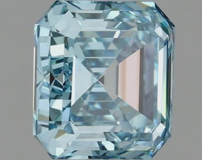 1.50 CT Asscher Cut Blue Lab Grown Diamond For Engagement Ring