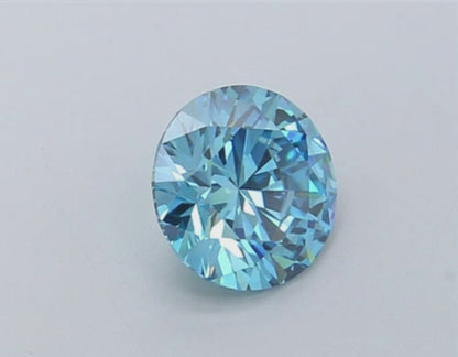 1 CT Round Blue Lab Grown Diamond For Engagement Ring