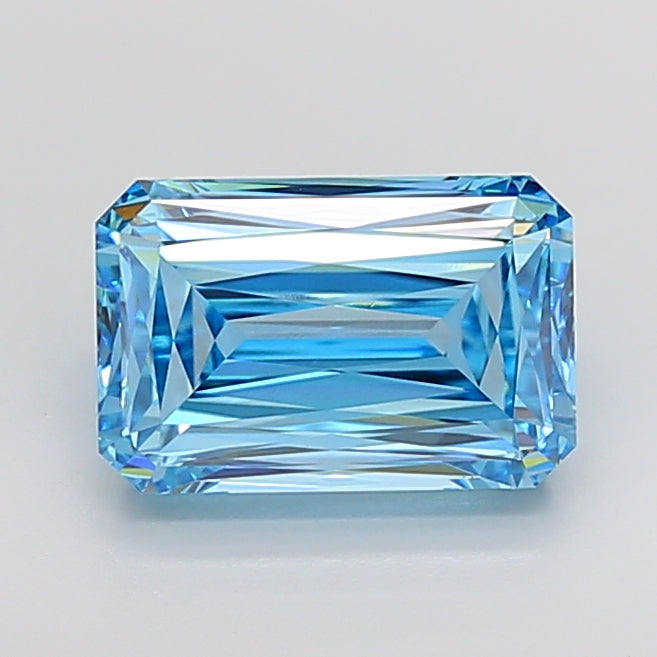 5 Ct Fancy Vivid Blue Radiant Cut Lab-Grown Diamond | IGI Certified | Engagement & Anniversary Ring