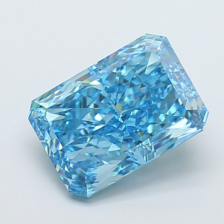 5.79 Ct Fancy Vivid Blue Radiant Cut Lab-Grown Diamond | IGI Certified