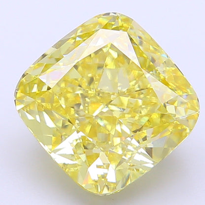 5 CT Fancy Intense Yellow Cushion Cut Lab-Grown Diamond | IGI Certified
